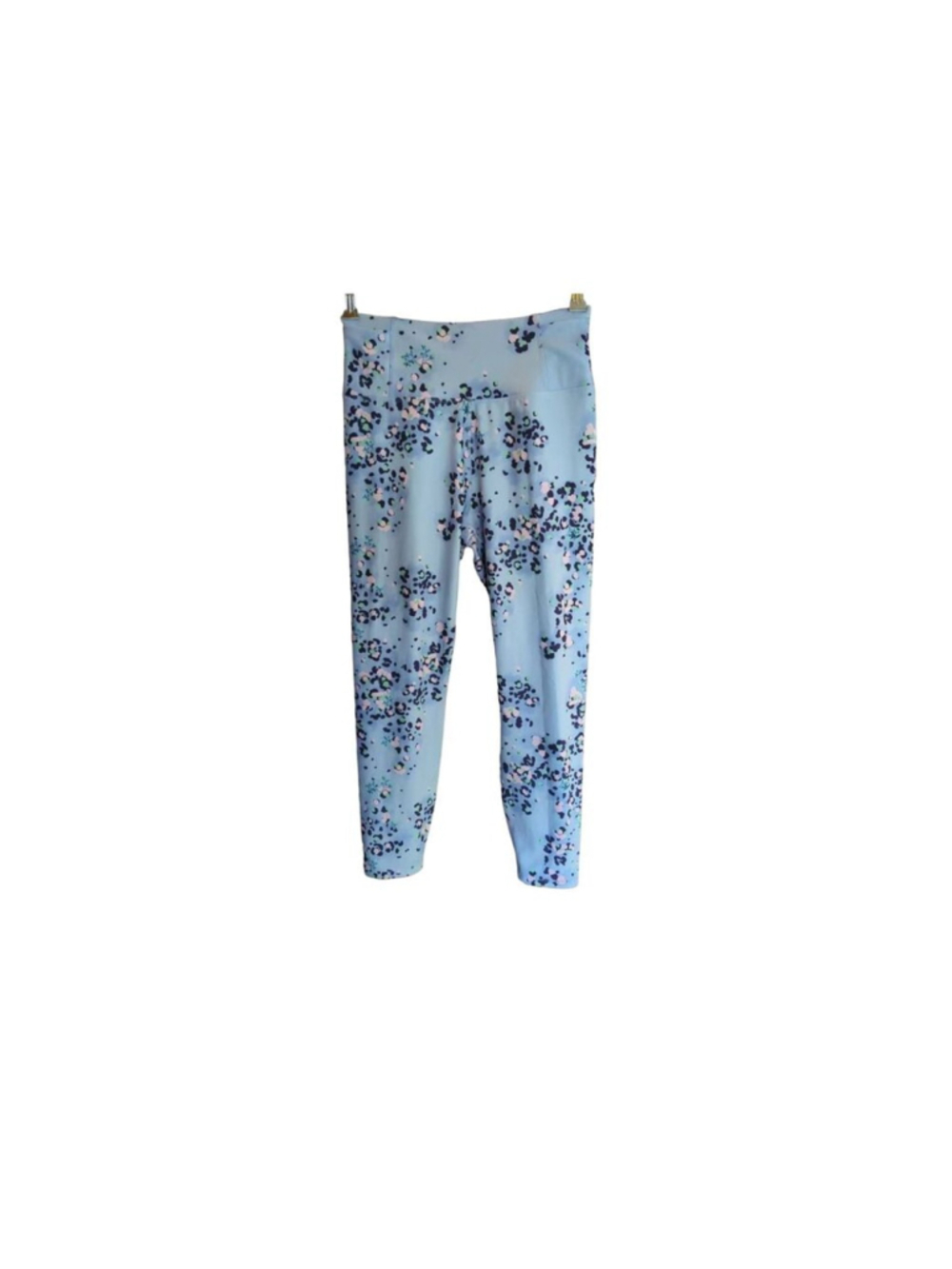 Nanette Lepore Athletic Leggings Pastel Blue Floral Size Me